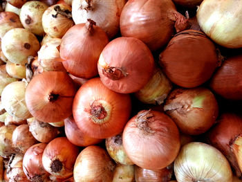 Full frame shot of pumpkins for sale at market