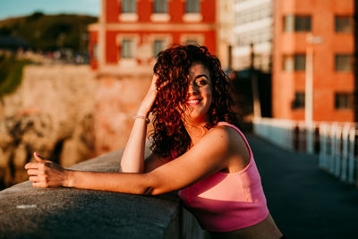 Portrait of smiling woman