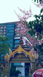 Low angle view of buildings in city