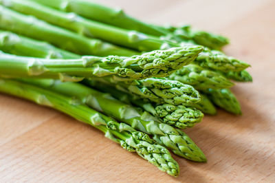 High angle view of chopped vegetables on table