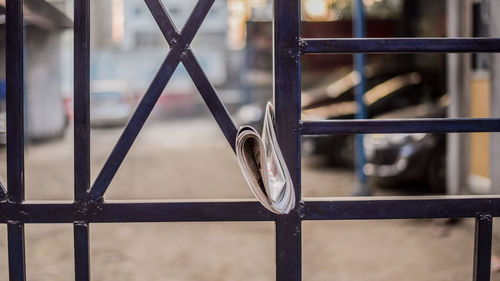 Full frame shot of metal fence