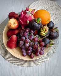 Fresh fruits. assorted colourful tropical fruits. clean and healthy eating