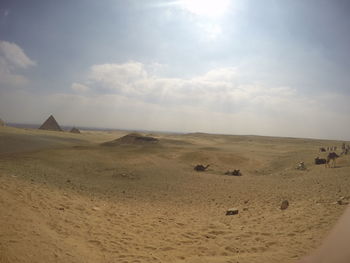 Scenic view of desert against sky