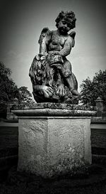 Low angle view of statue