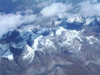 Low angle view of mountain peak