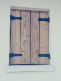 Closed wooden door