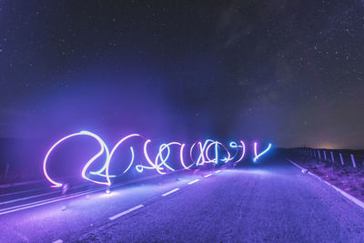 Light trails at night