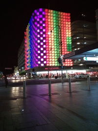 Illuminated city at night