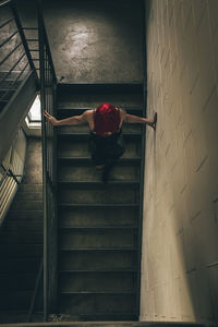 Man on staircase