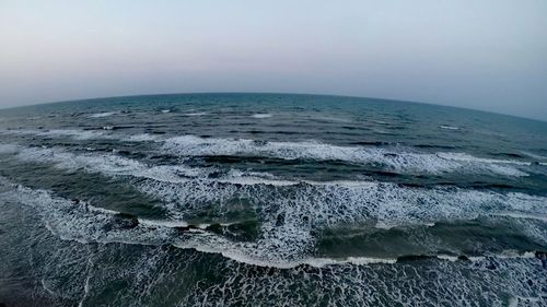 Close-up of shore against sky