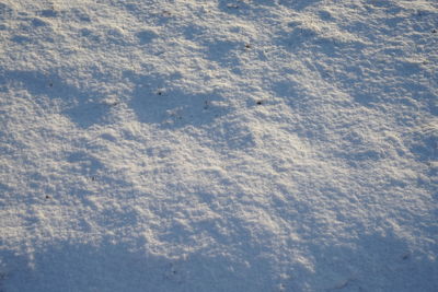 High angle view of snow against sky