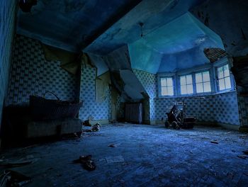 Interior of abandoned house