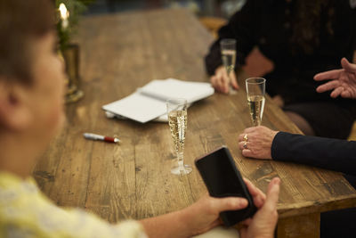 Group of women at meeting in cafe