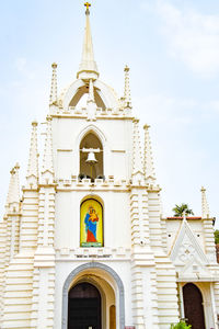 Low angle view of church against sky