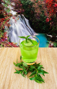 Close-up of drink on table