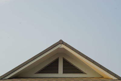 Low angle view of building against clear sky