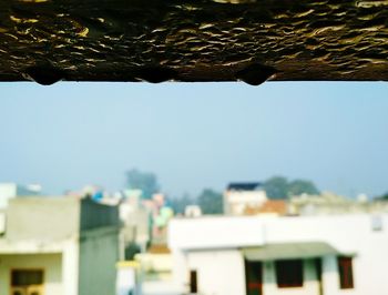 Close-up of roof against clear sky