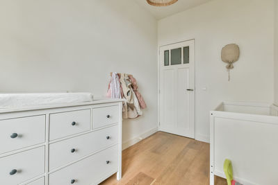 Interior of chest of drawers in bedroom