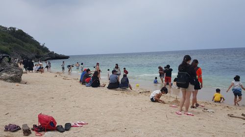 Group of people on beach