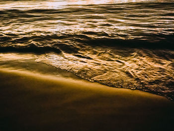 Surface level of sandy beach