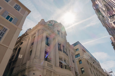 Low angle view of buildings against sky
