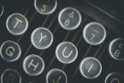 Full frame shot of typewriter