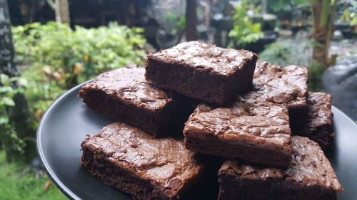 Close-up of cake on plate