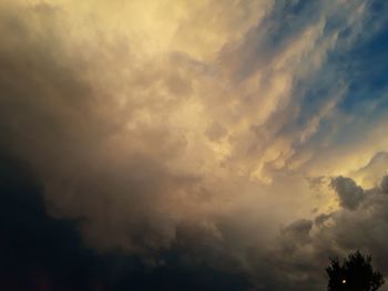 Low angle view of sky during sunset