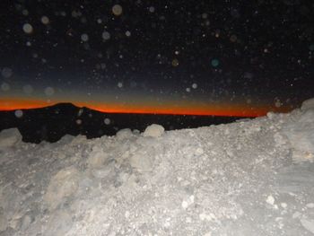 Scenic view of snow covered landscape