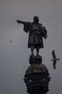 Low angle view of statue