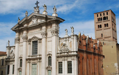 Low angle view of historical building against sky