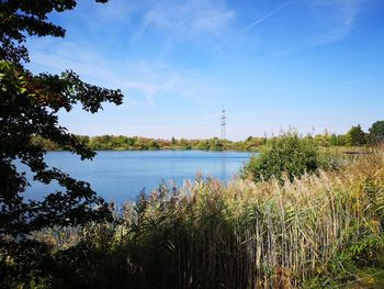 Scenic view of river against sky