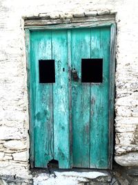 Close-up of closed door