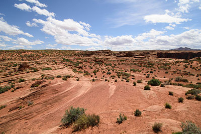 Scenic view of desert against sky