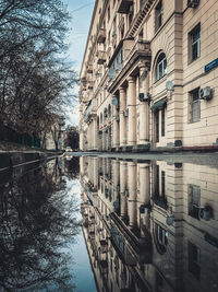Reflection of buildings in canal