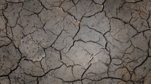 Full frame shot of cracked land