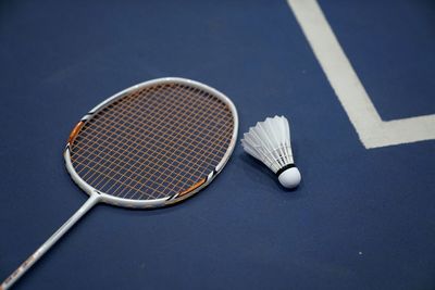 High angle view of ball on table