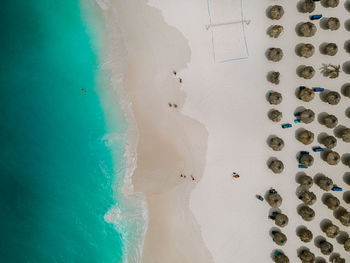 High angle view of beach