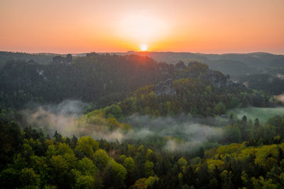 Sunset, Bastei,