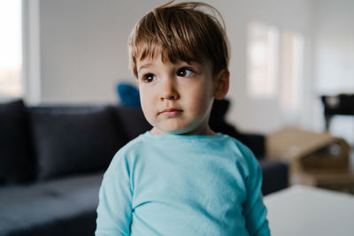 Cute boy at home