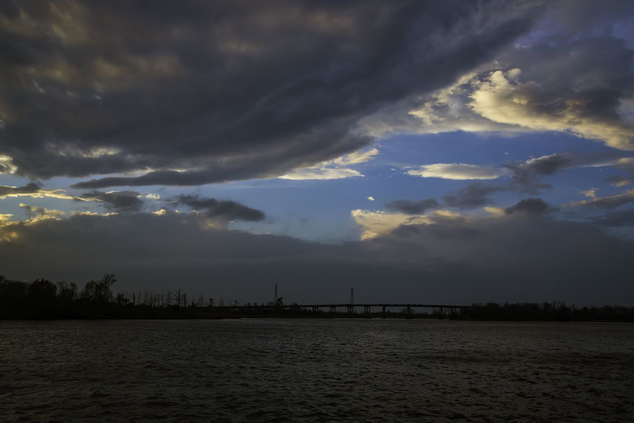 SCENIC VIEW OF SEA AGAINST SUNSET SKY