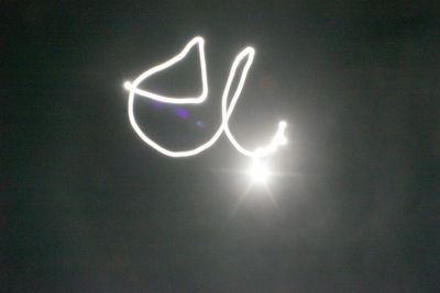 Light painting at night