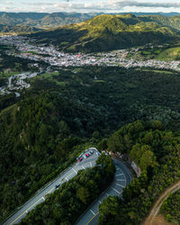 High angle view of city