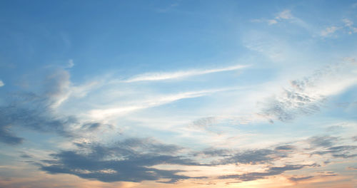 Low angle view of clouds in sky