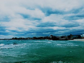 Scenic view of sea against sky