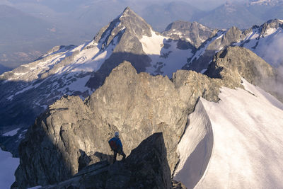 Scenic view of snowcapped mountains