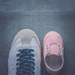 Close-up of shoe and baby booties