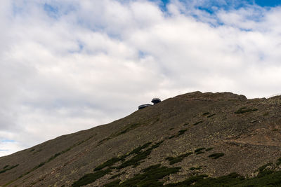 Low angle view of mountain against sky