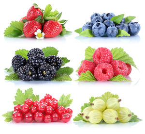 Close-up of strawberries in plate
