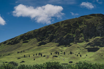 Moai statues in rano raraku